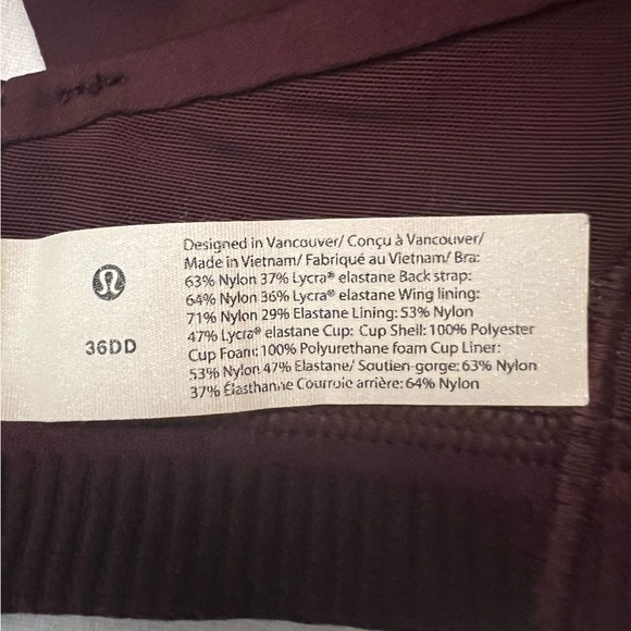 LULULEMON  Athletica Air Support Bra High Support Size 36 DD. - Picture 9 of 15